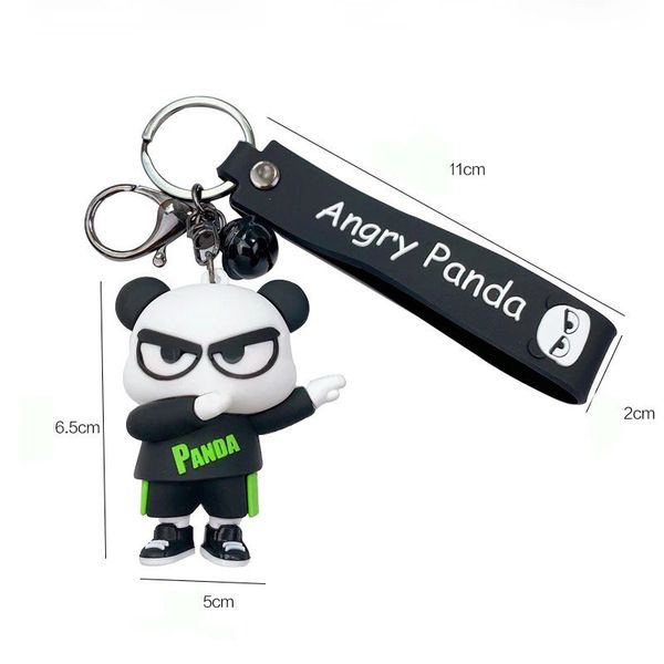 Брелок для ключів зла панда чорна, брелок для рюкзака  850 фото