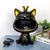Статуетка кіт чорний. Органайзер, цукерниця, фігурка для інтер'єру 09401 фото