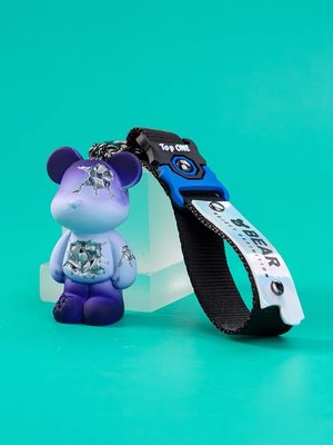 Брелок для ключів broken bear синій, брелок для рюкзака ведмідь 1833 фото