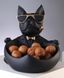 Статуетка собака цукерниця. Фігурка французького бульдога чорна 14 фото 3