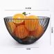 Тарілка для фруктів металева, фруктовниця, корзина для фруктів 25 см чорна 0990 фото 6