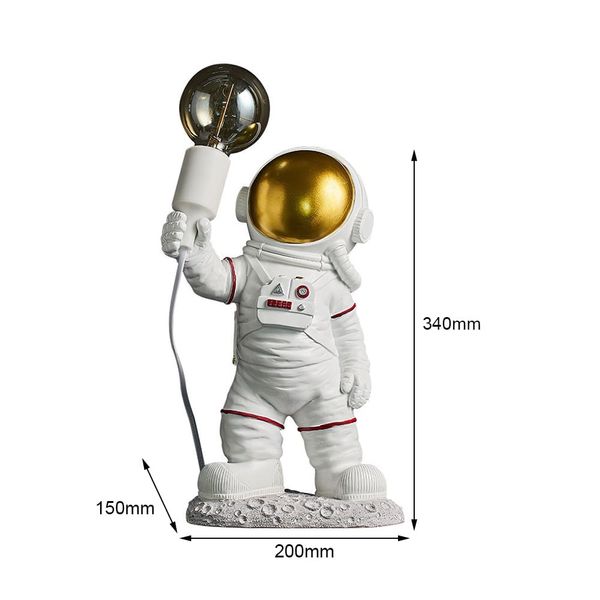 Настільний світильник космонавт білий. Декоративний світильник астронавт у стилі лофт для інтер'єру 103 фото