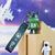 Брелок для ключів зірковий кіт зелений, брелок для рюкзака котик 1002 фото